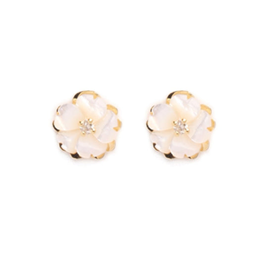 Camellia Diamond Earrings - Baby FitaihiCamellia Diamond Earrings