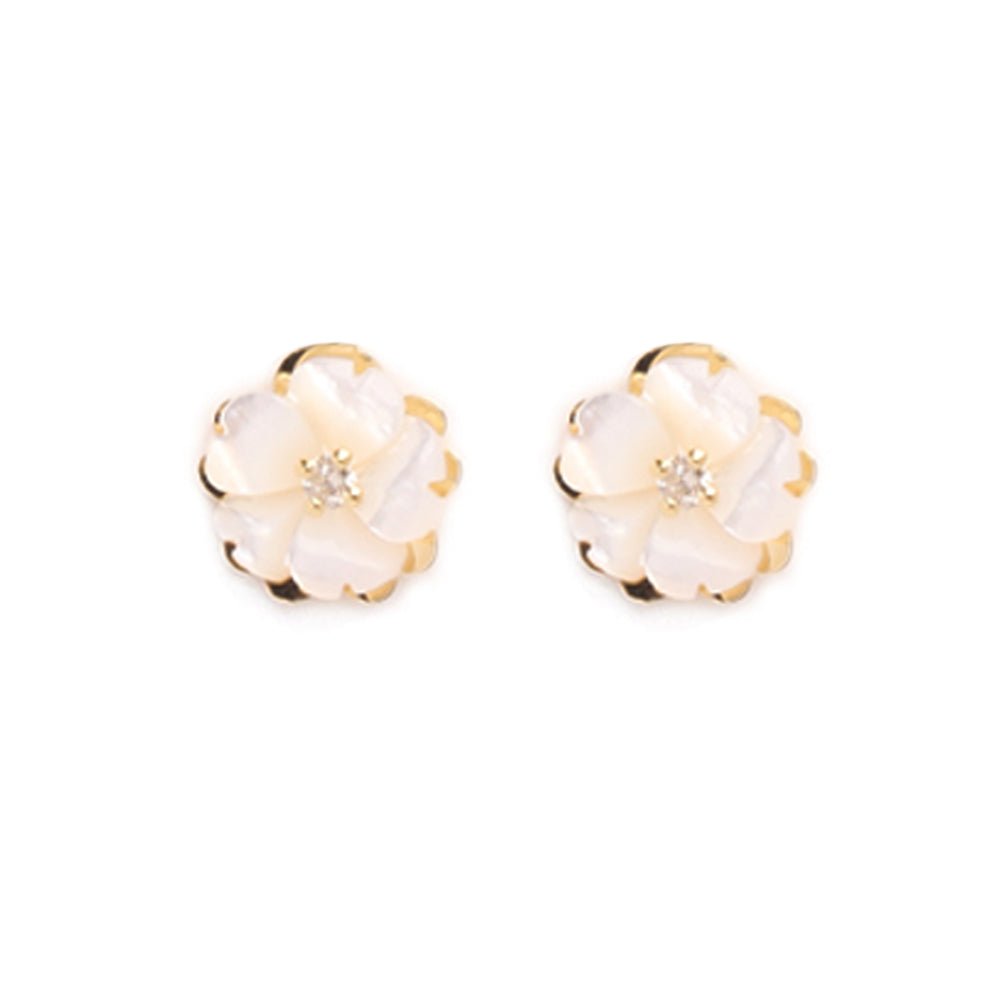 Camellia Diamond Earrings - Baby FitaihiCamellia Diamond Earrings