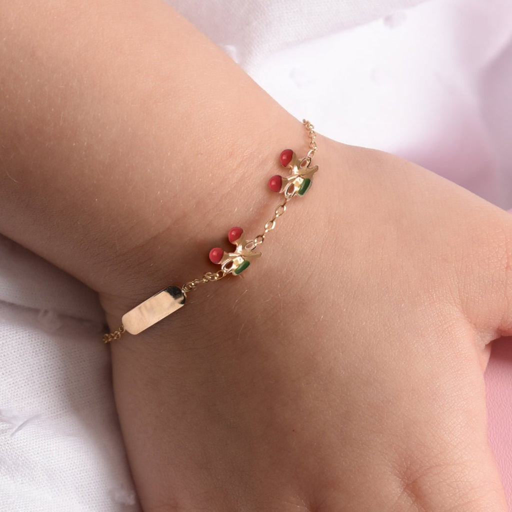 1pc Popular Red Cherry Heart Shaped Women's Everyday Wear Bracelet | SHEIN  USA