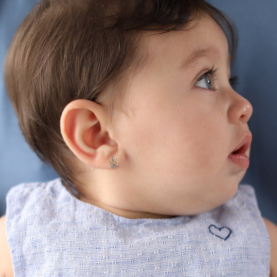 For Baby Boy Born Baby Earring 10mm Small Gold Hoop Baby Earrings