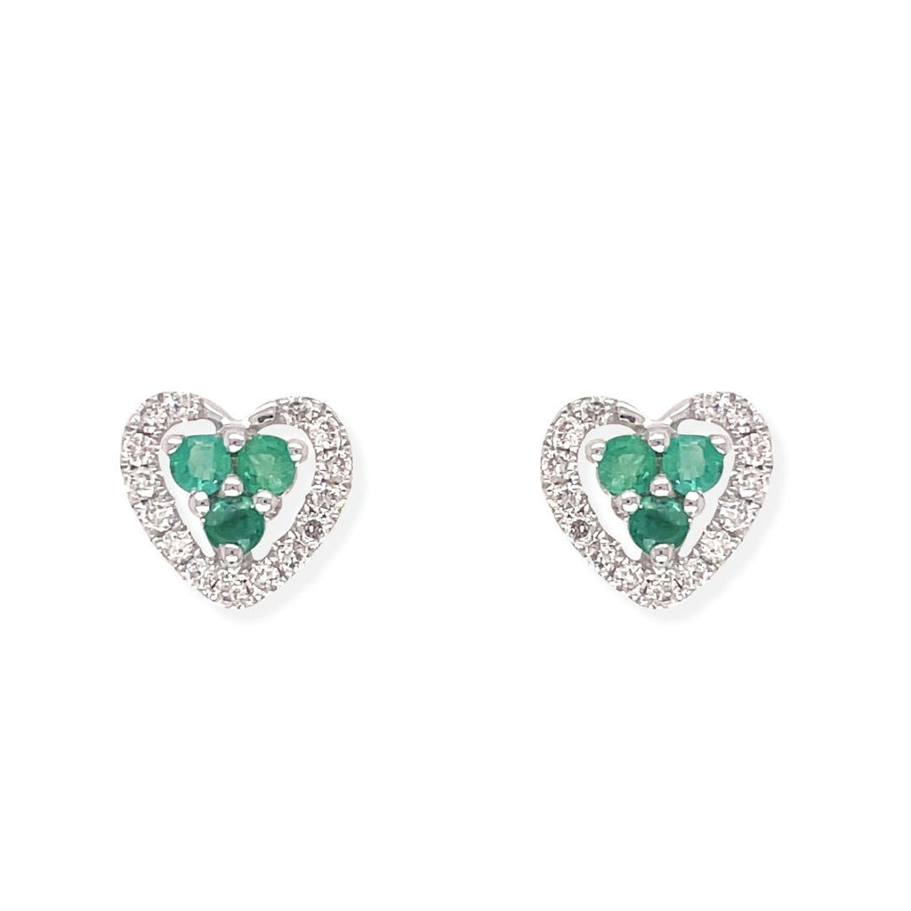 Diamond and Emerald Earrings - Baby FitaihiDiamond and Emerald Earrings
