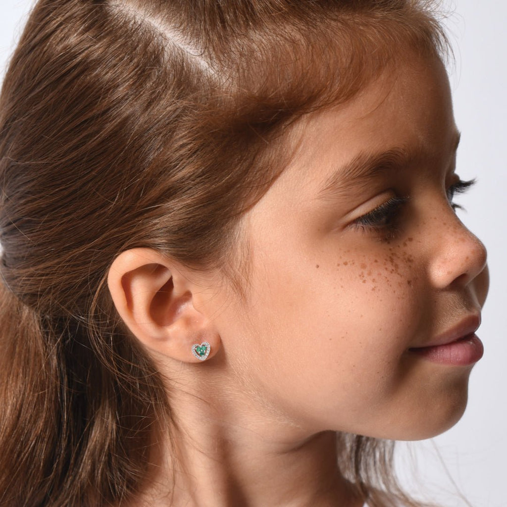Diamond and Emerald Earrings - Baby FitaihiDiamond and Emerald Earrings