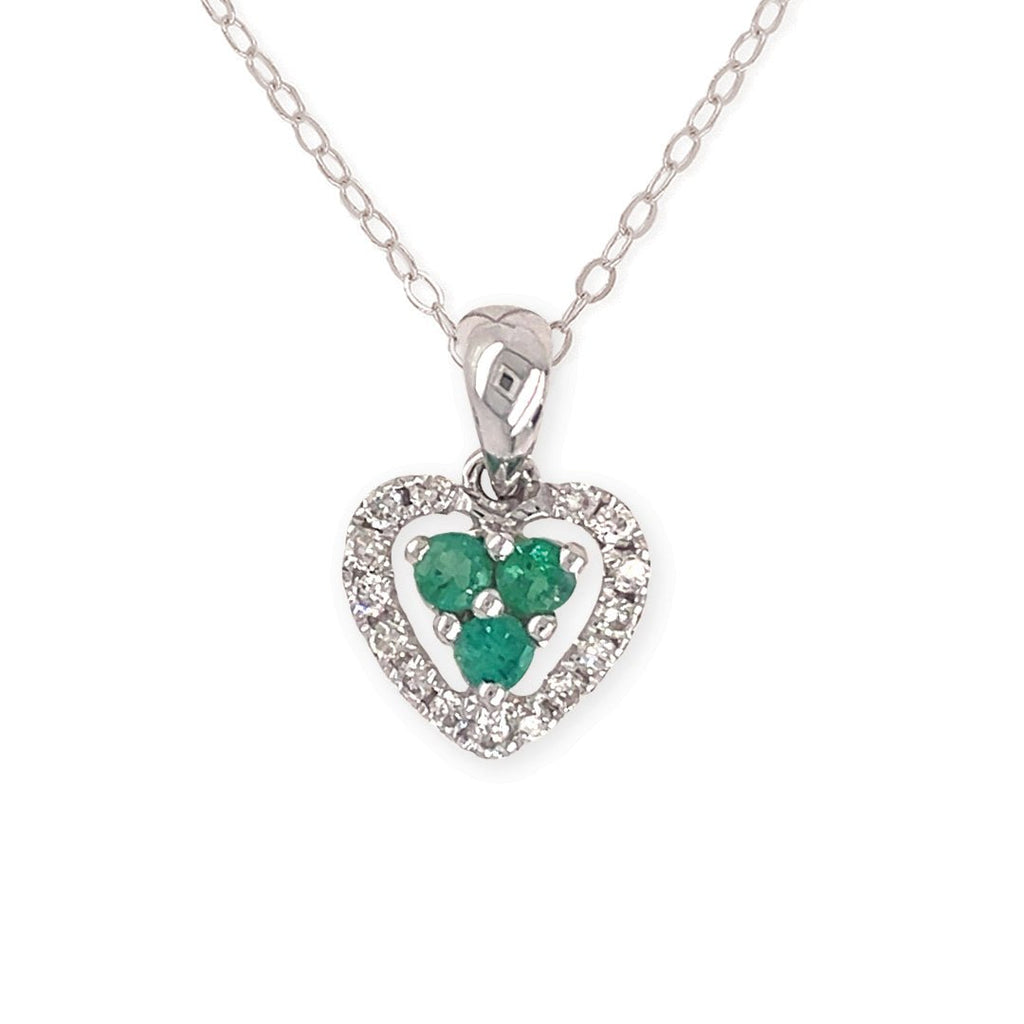 Diamond and Emerald Necklace - Baby FitaihiDiamond and Emerald Necklace