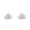 Diamond and Pink Sapphire Earrings - Baby FitaihiDiamond and Pink Sapphire Earrings