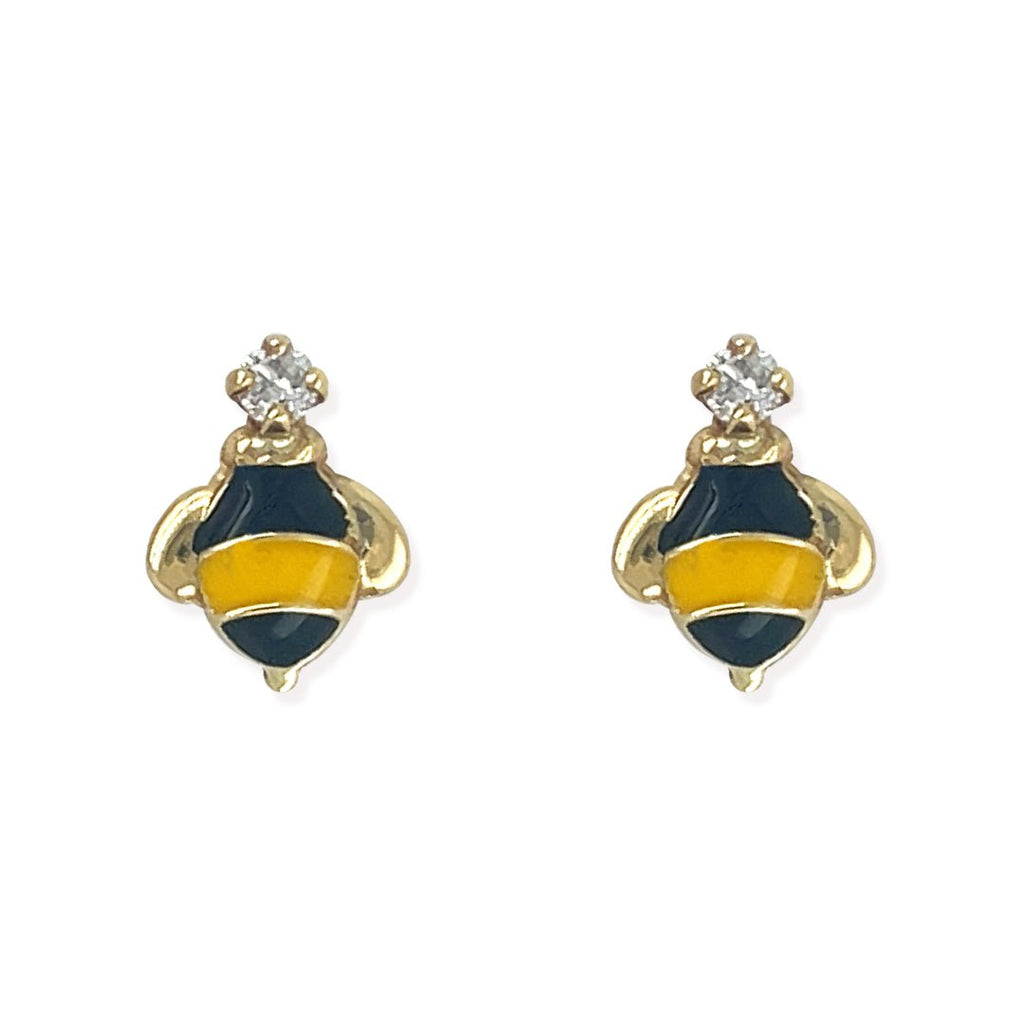Diamond Bee Earrings - Baby FitaihiDiamond Bee Earrings