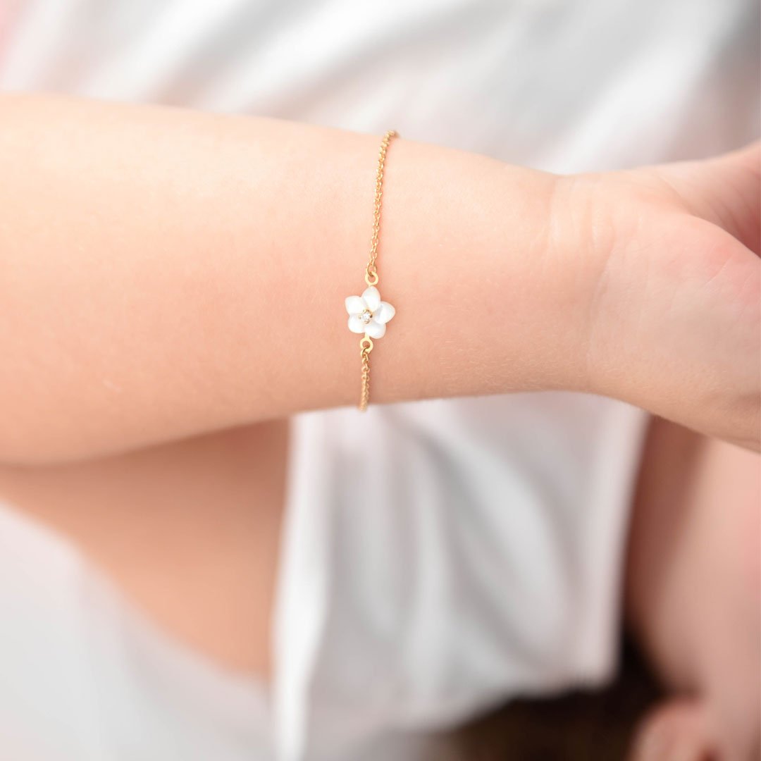 Diamond Floral Bracelet - Baby FitaihiDiamond Floral Bracelet