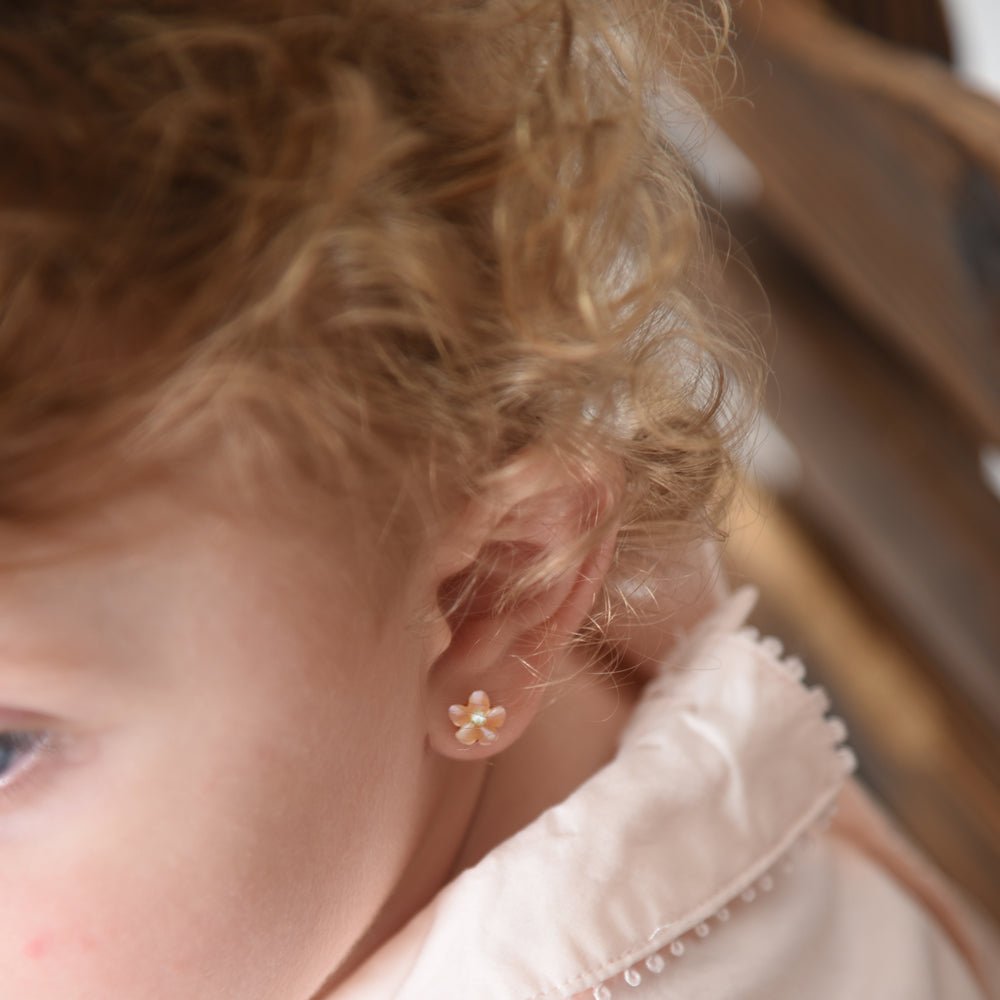 Diamond Floral Earrings - Baby FitaihiDiamond Floral Earrings