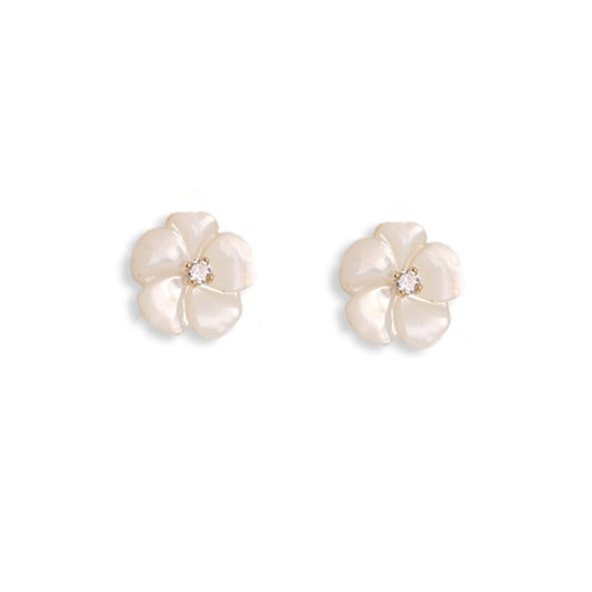 Diamond Floral Earrings - Baby FitaihiDiamond Floral Earrings