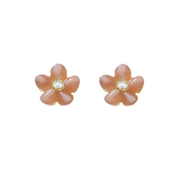 Diamond Floral Earrings - Baby FitaihiDiamond Floral Earrings