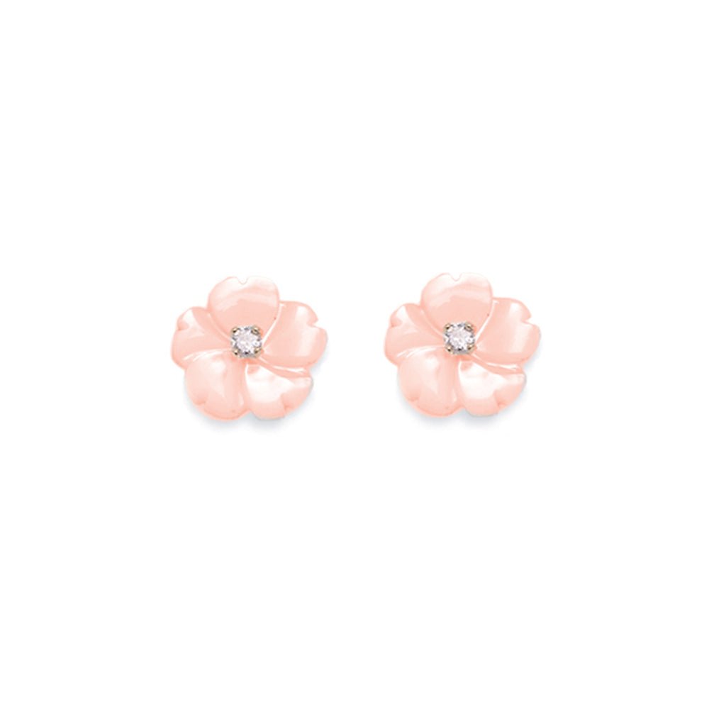 Diamond Floral Earrings - Baby FitaihiDiamond Floral Earrings