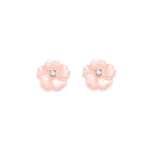 Diamond Floral Earrings - Baby FitaihiDiamond Floral Earrings