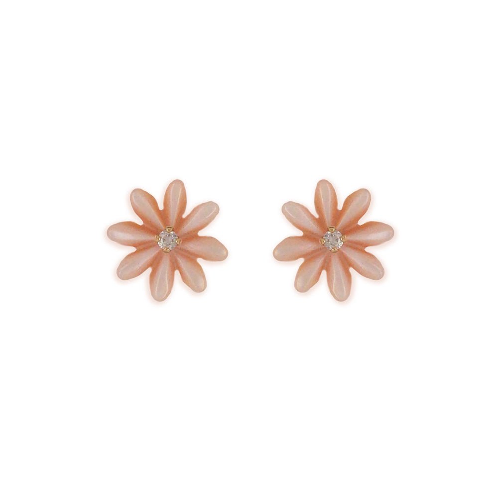 Diamond Floral Earrings - Baby FitaihiDiamond Floral Earrings