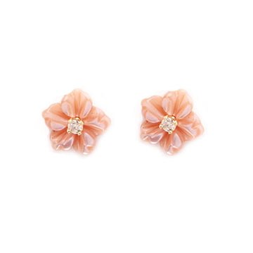 Diamond Floral Earrings - Baby FitaihiDiamond Floral Earrings