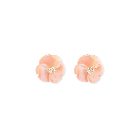 Diamond Floral Earrings - Baby FitaihiDiamond Floral Earrings