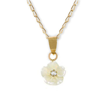 Diamond Floral Necklace - Baby FitaihiDiamond Floral Necklace