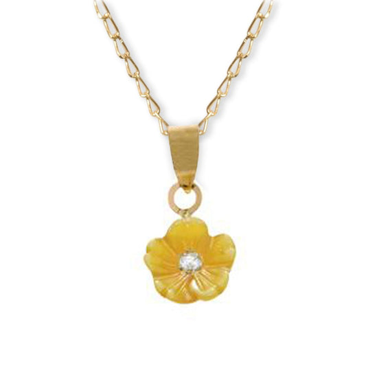 Diamond Floral Necklace - Baby FitaihiDiamond Floral Necklace