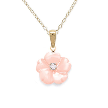 Diamond Floral Necklace - Baby FitaihiDiamond Floral Necklace