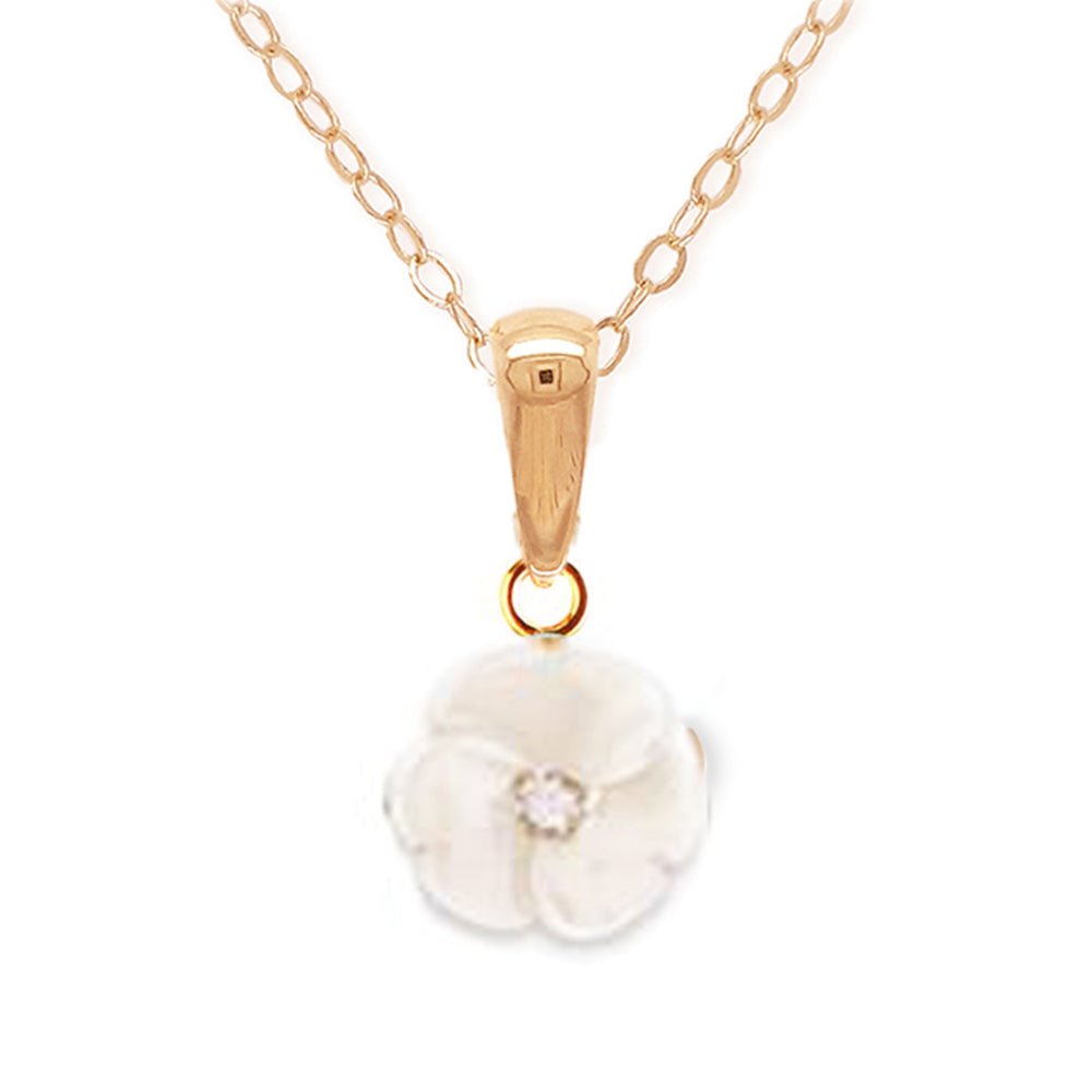 Diamond Flower Necklace - Baby FitaihiDiamond Flower Necklace