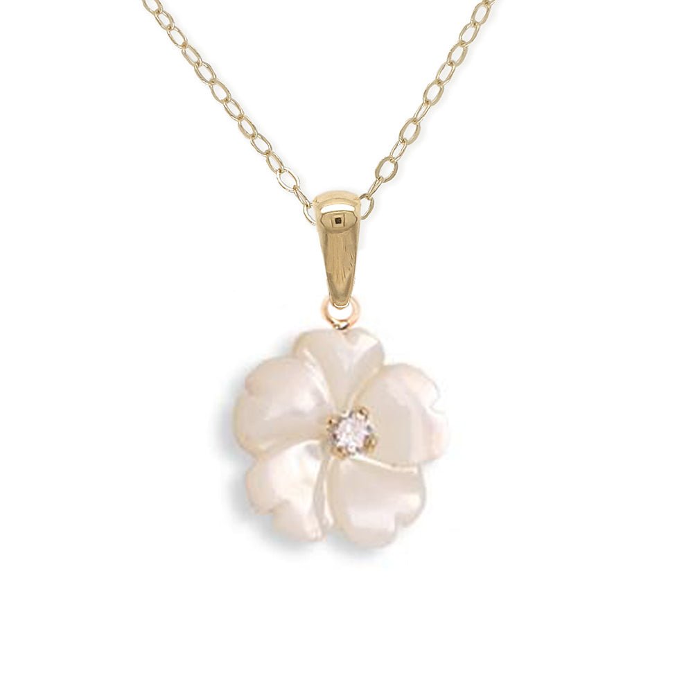 Diamond Flower Necklace - Baby FitaihiDiamond Flower Necklace