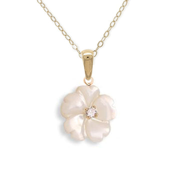 Diamond Flower Necklace - Baby FitaihiDiamond Flower Necklace