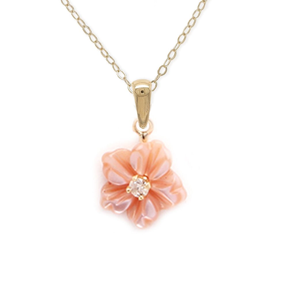 Diamond Flower Necklace - Baby FitaihiDiamond Flower Necklace