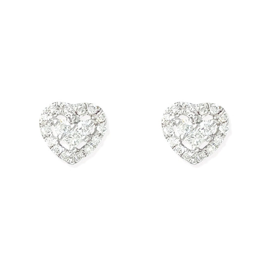 Diamond Heart Earrings - Baby FitaihiDiamond Heart Earrings