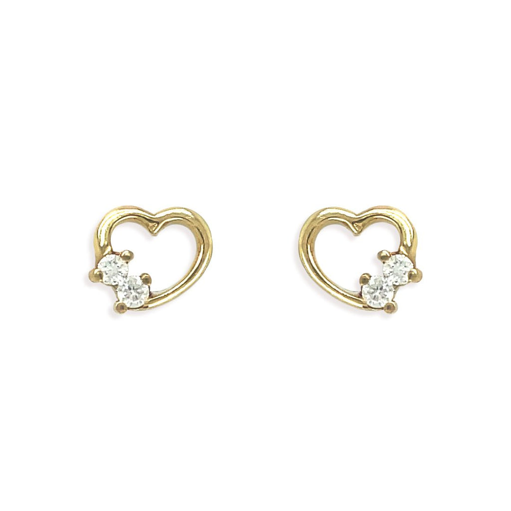 Diamond Heart Earrings - Baby FitaihiDiamond Heart Earrings