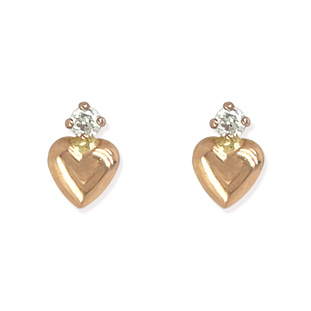 Diamond Heart Earrings - Baby FitaihiDiamond Heart Earrings