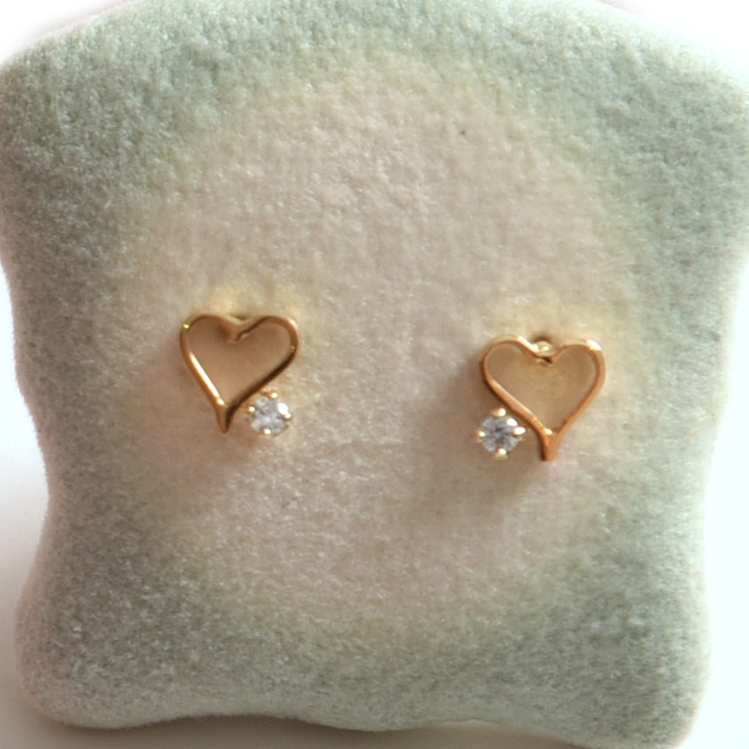 Diamond Heart Stud - Baby FitaihiDiamond Heart Stud