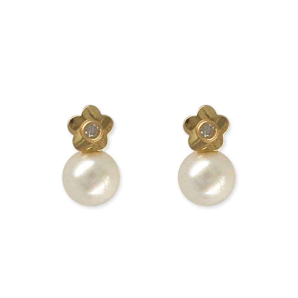 Diamond & Pearl Earrings - Baby FitaihiDiamond & Pearl Earrings