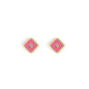 Diamond Shape Gold Earrings - Baby FitaihiDiamond Shape Gold Earrings