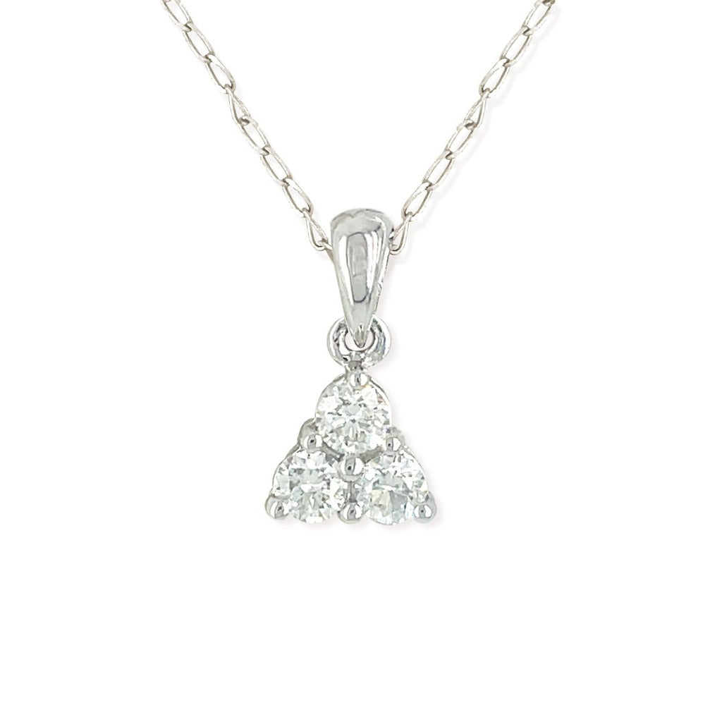 Diamond Triangle Necklace - Baby FitaihiDiamond Triangle Necklace