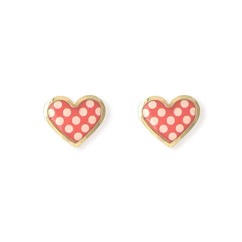 Dotted Heart Earrings - Baby FitaihiDotted Heart Earrings
