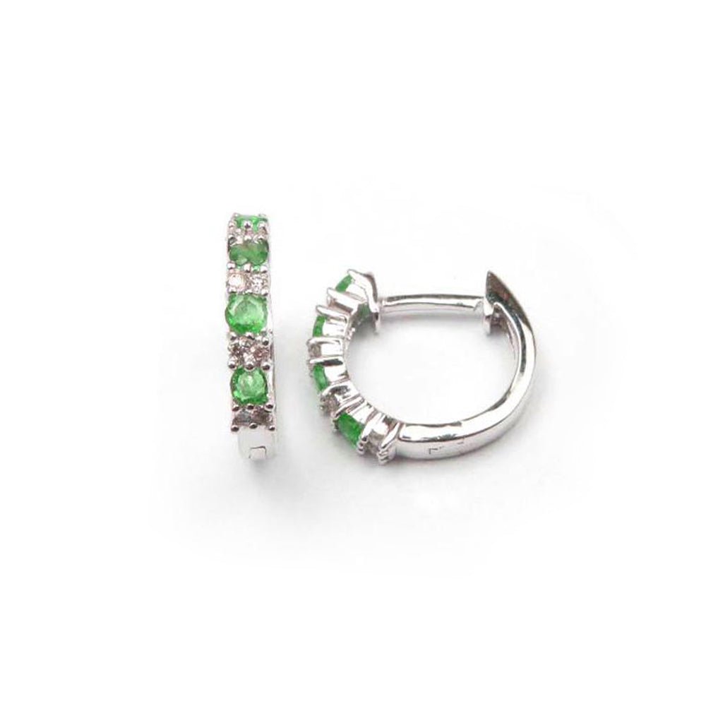Emerald Diamond Earrings - Baby FitaihiEmerald Diamond Earrings