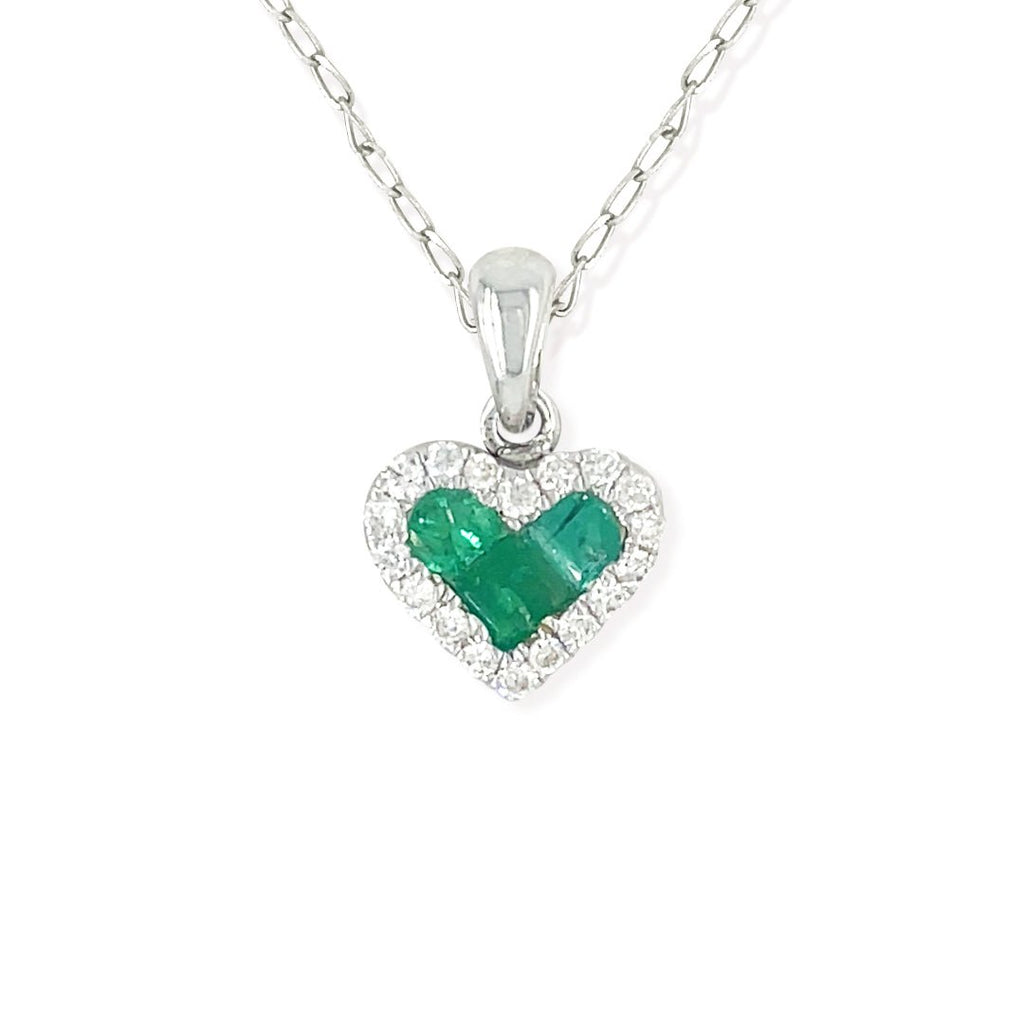 Emerald Heart Necklace - Baby FitaihiEmerald Heart Necklace
