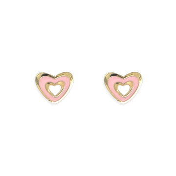 Enamel Heart Earrings - Baby FitaihiEnamel Heart Earrings