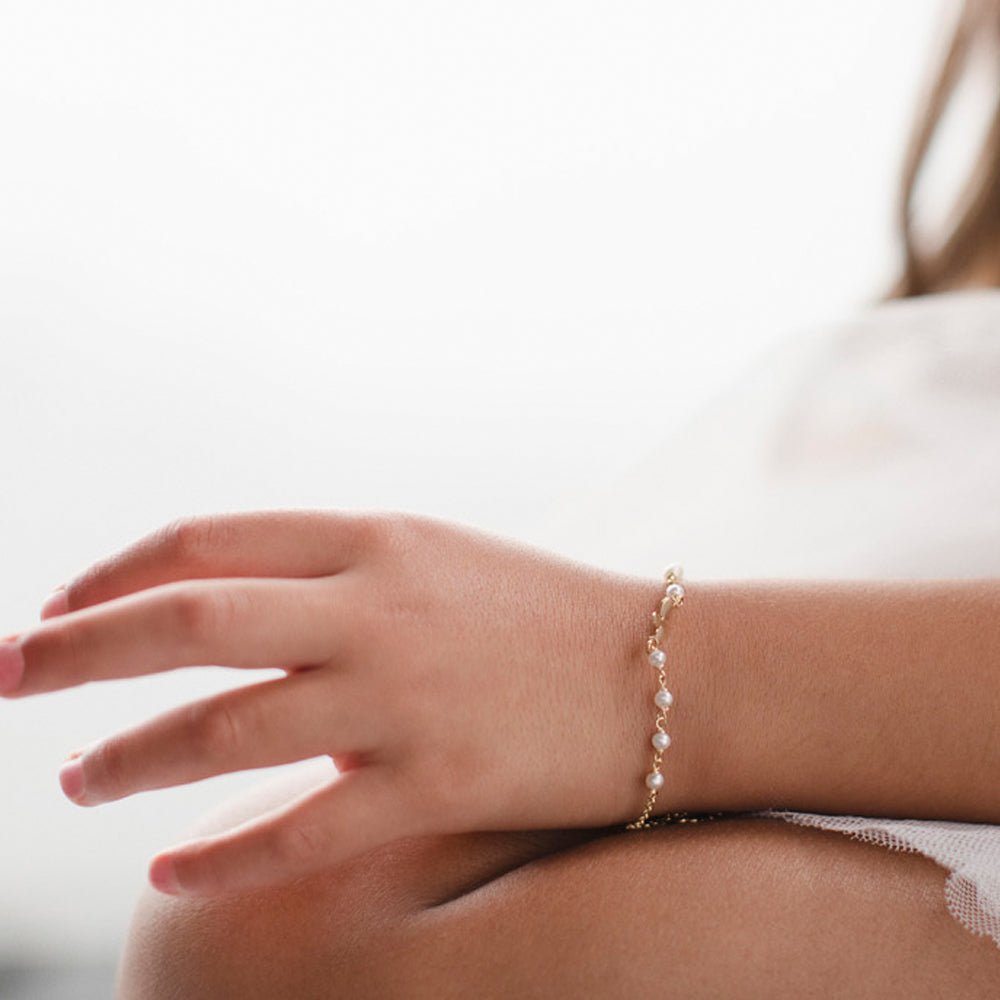 Floral Pearl Bracelet - Baby FitaihiFloral Pearl Bracelet