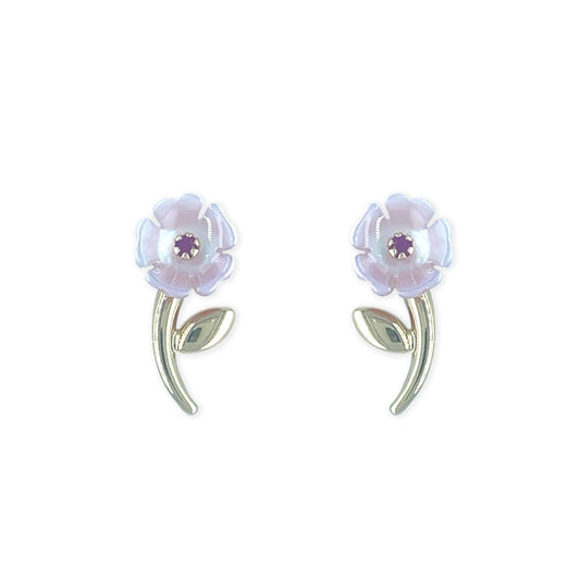 Floral Ruby Diamond Earrings - Baby FitaihiFloral Ruby Diamond Earrings