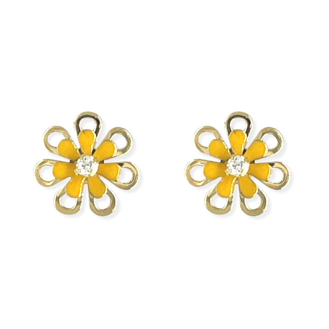 Flower Enamel Earrings - Baby FitaihiFlower Enamel Earrings