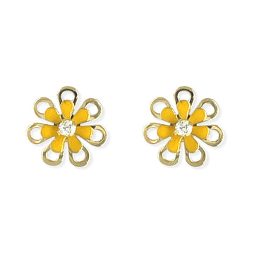 Flower Enamel Earrings - Baby FitaihiFlower Enamel Earrings