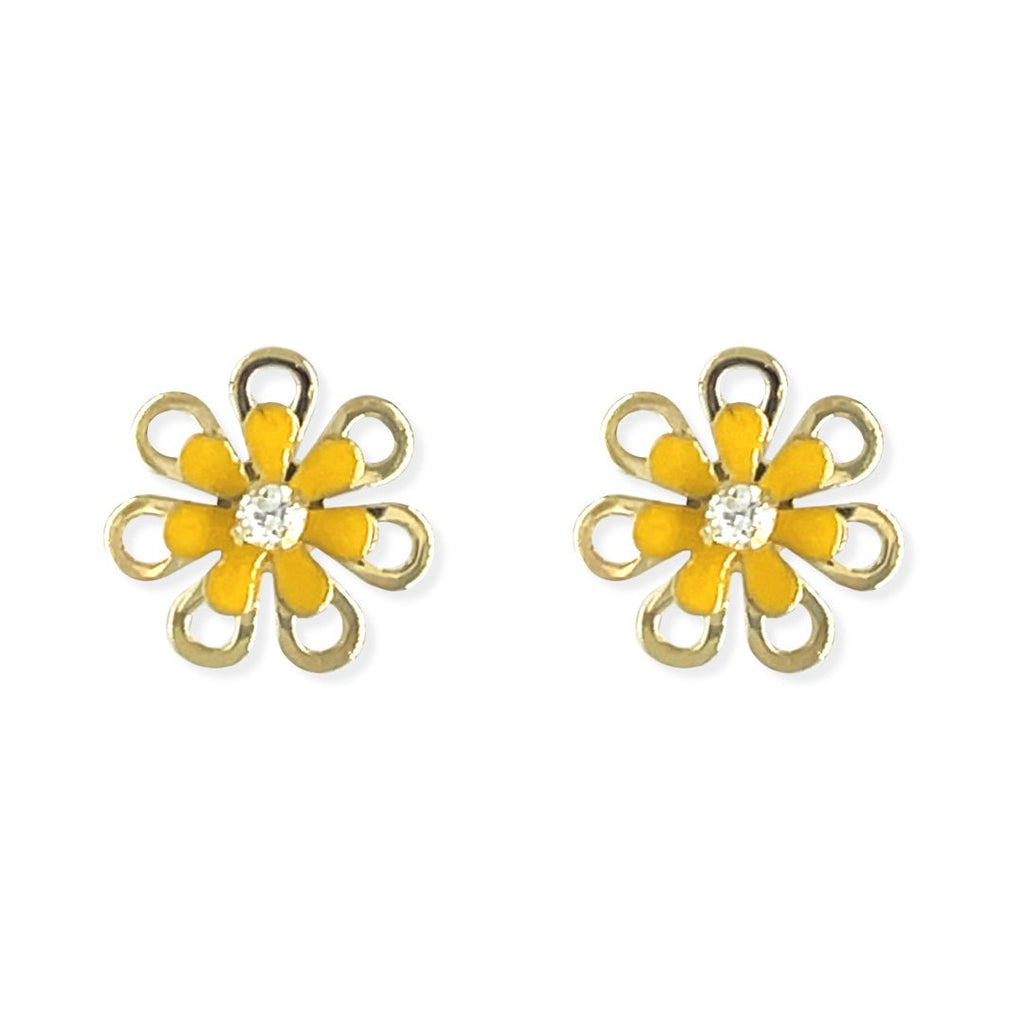 Flower Enamel Earrings - Baby FitaihiFlower Enamel Earrings