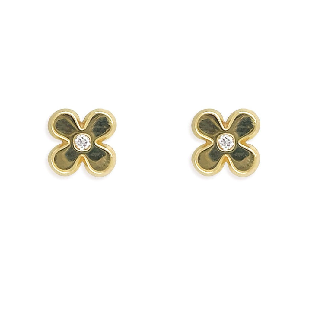 Four Petal Flower Earrings - Baby FitaihiFour Petal Flower Earrings