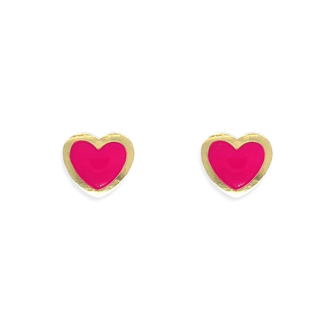 Fuchsia Heart Earrings - Baby FitaihiFuchsia Heart Earrings