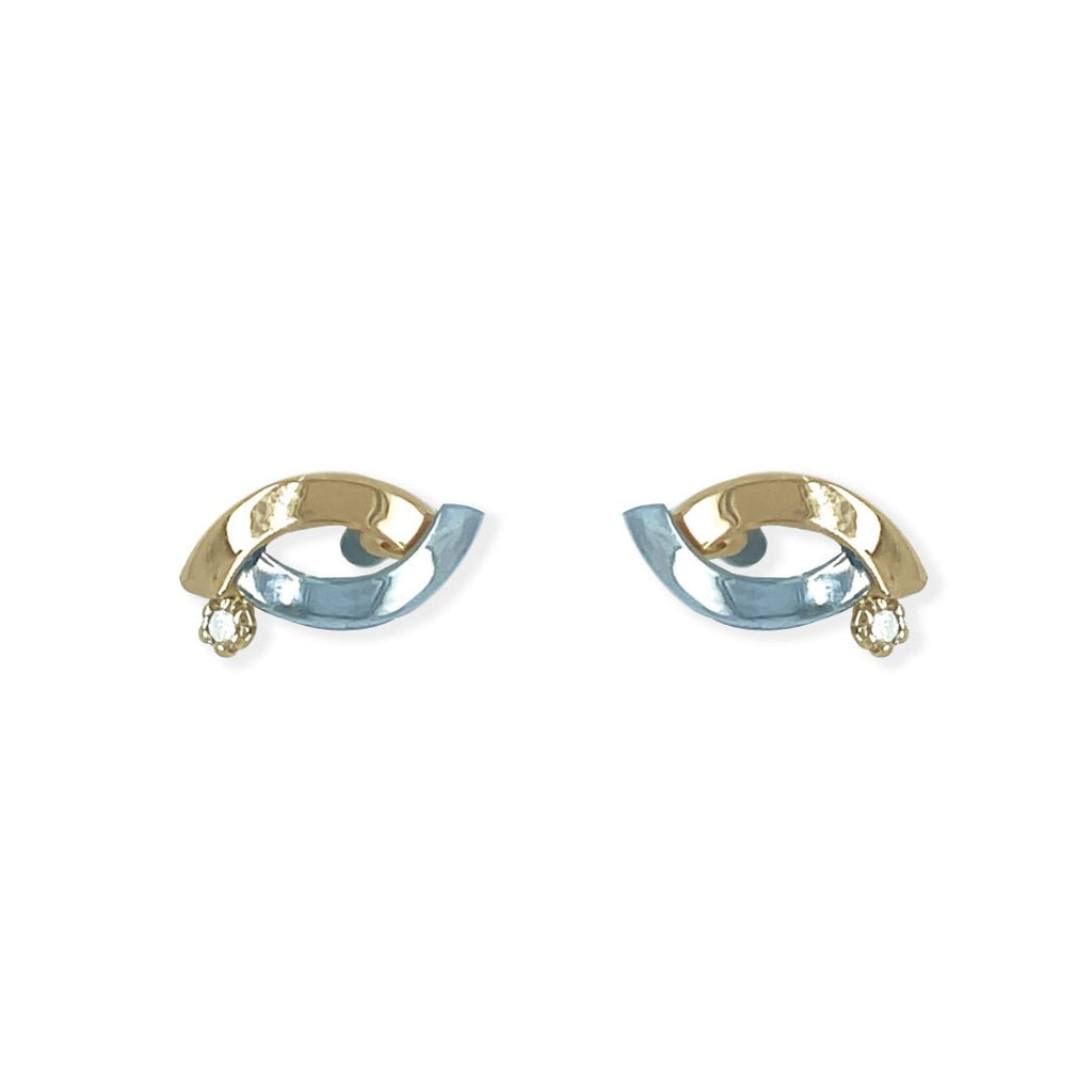 Gold an Diamond Earrings - Baby FitaihiGold an Diamond Earrings