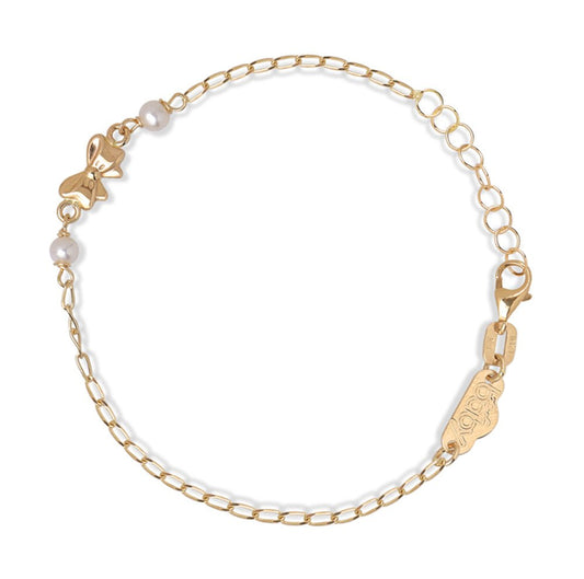Gold Bow Bracelet - Baby FitaihiGold Bow Bracelet