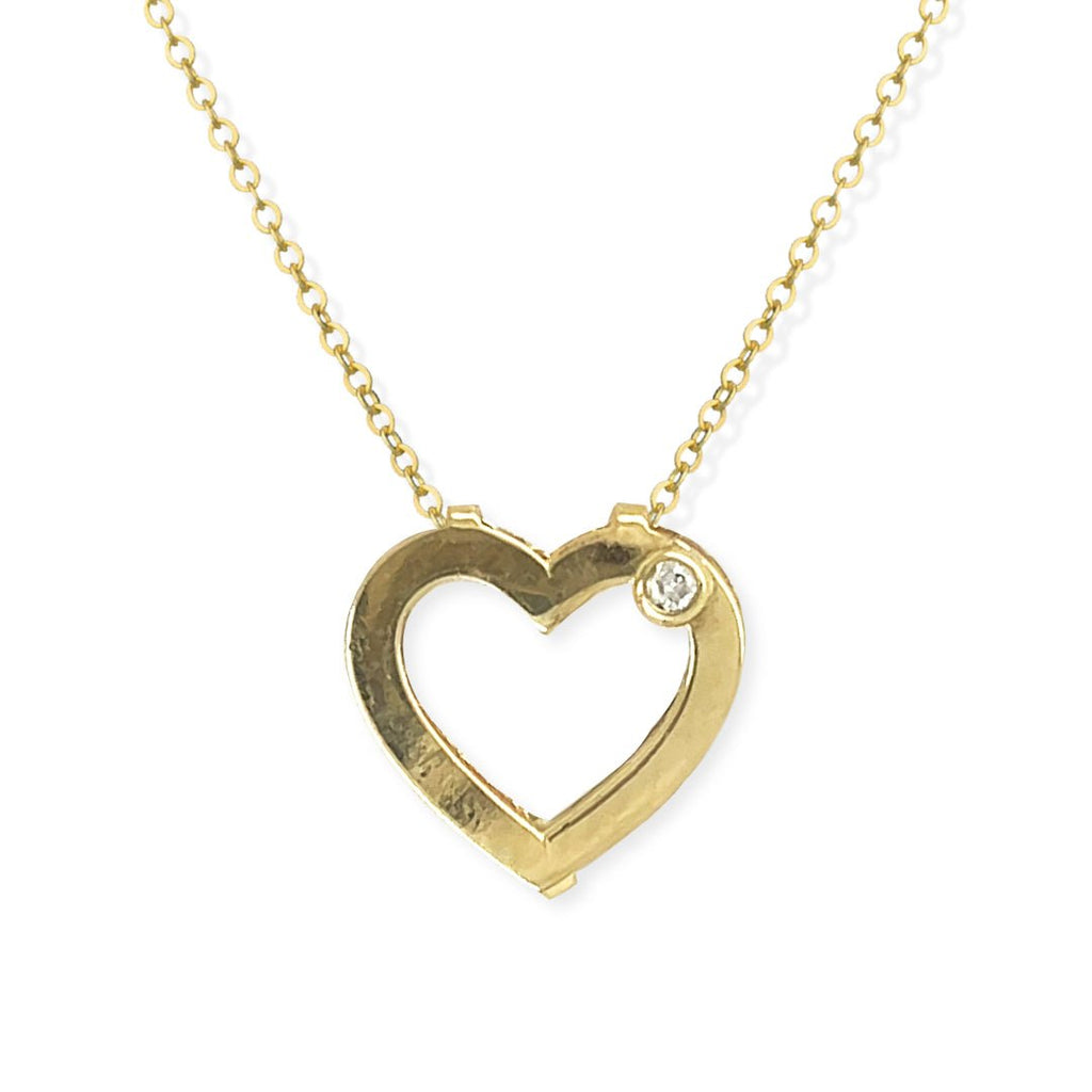 Gold Heart Necklace - Baby FitaihiGold Heart Necklace