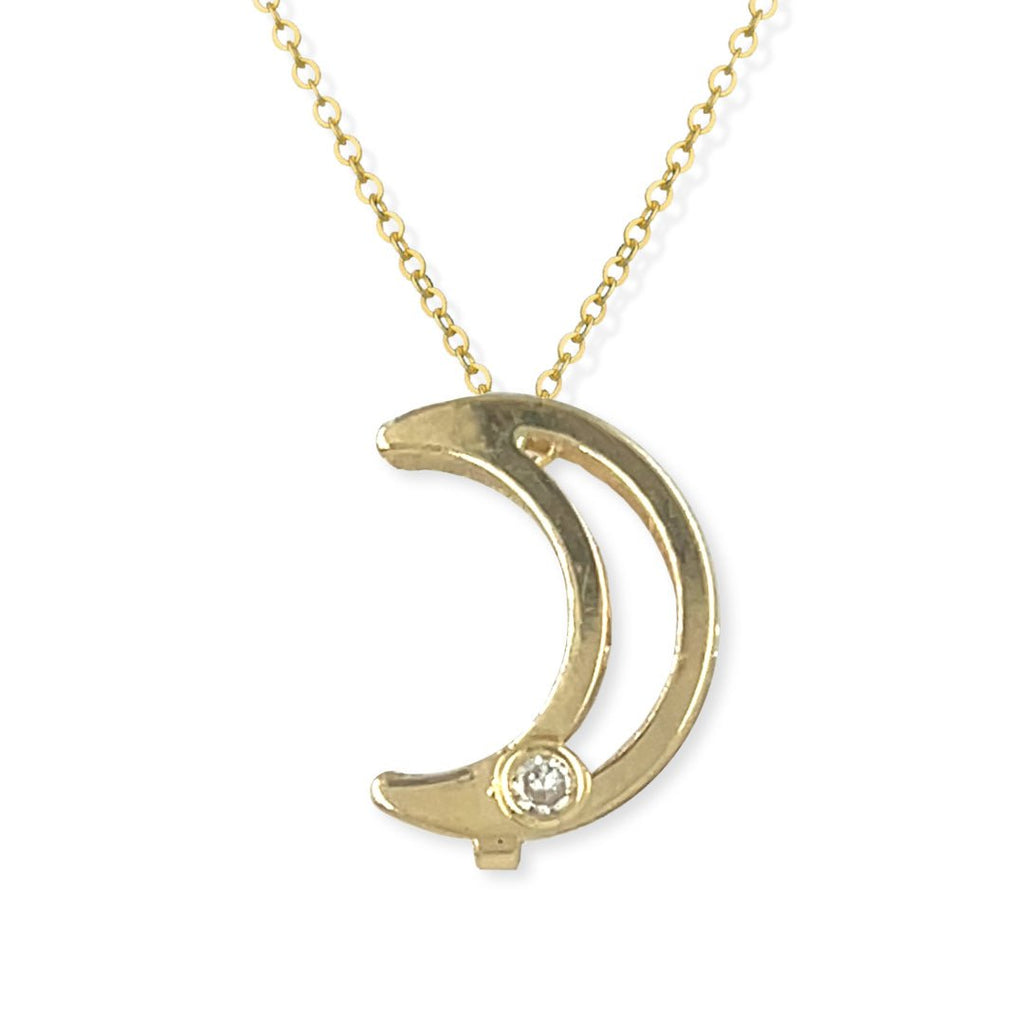 Gold Moon Necklace - Baby FitaihiGold Moon Necklace