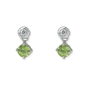 Green Sapphire Earrings - Baby FitaihiGreen Sapphire Earrings