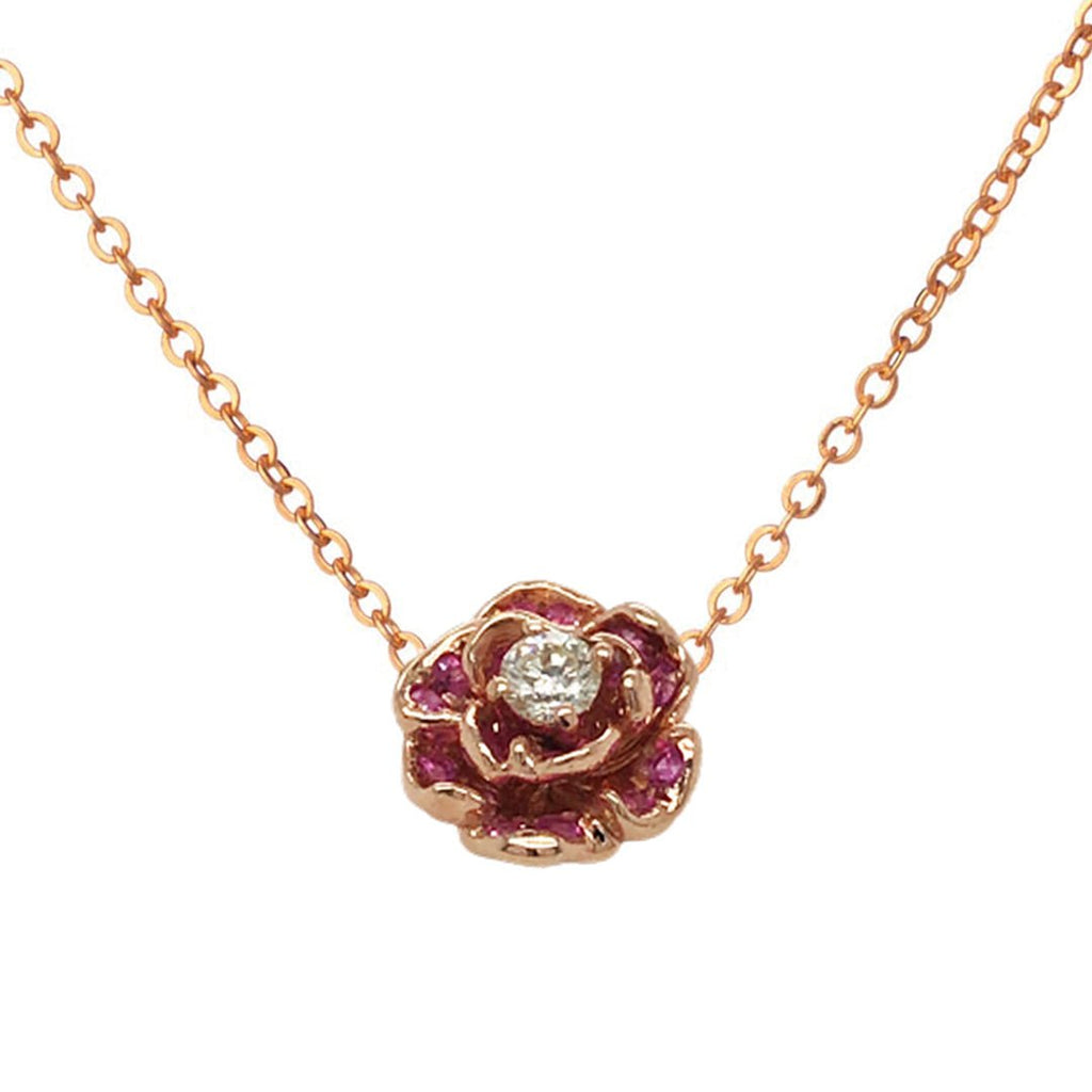 "Jouri" Pink Sapphire Diamond Necklace - Baby Fitaihi"Jouri" Pink Sapphire Diamond Necklace