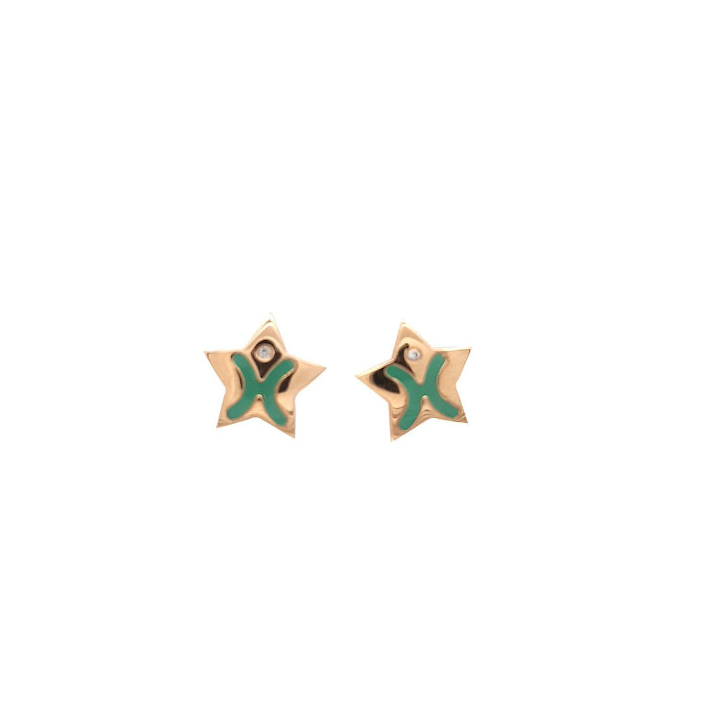 Little Star Earrings With Diamond - Baby FitaihiLittle Star Earrings With Diamond